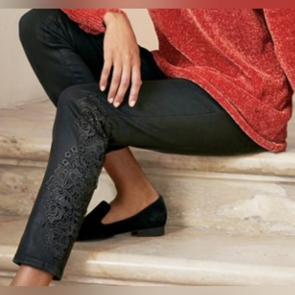 Soft Surroundings Women's Straight Leg Jeans - Dark Brown - Picture 3 of 10